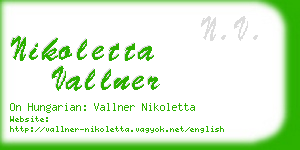 nikoletta vallner business card